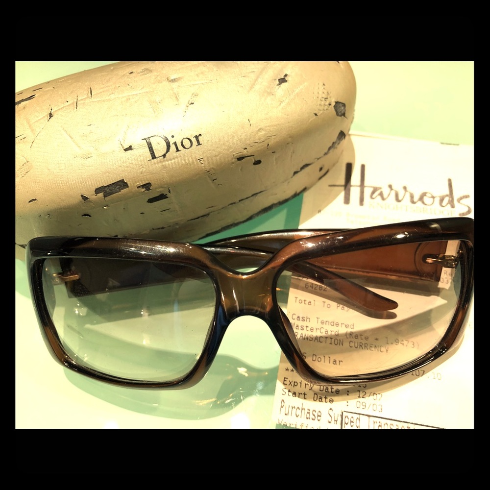 Genuine Dark Brown Christian Dior Sunglasses